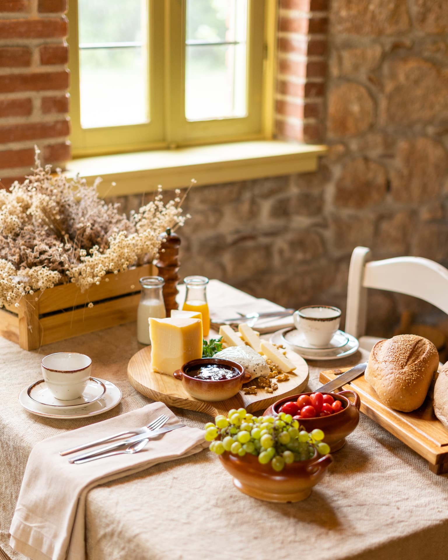 Greek breakfast dishes made with produce from the garden.