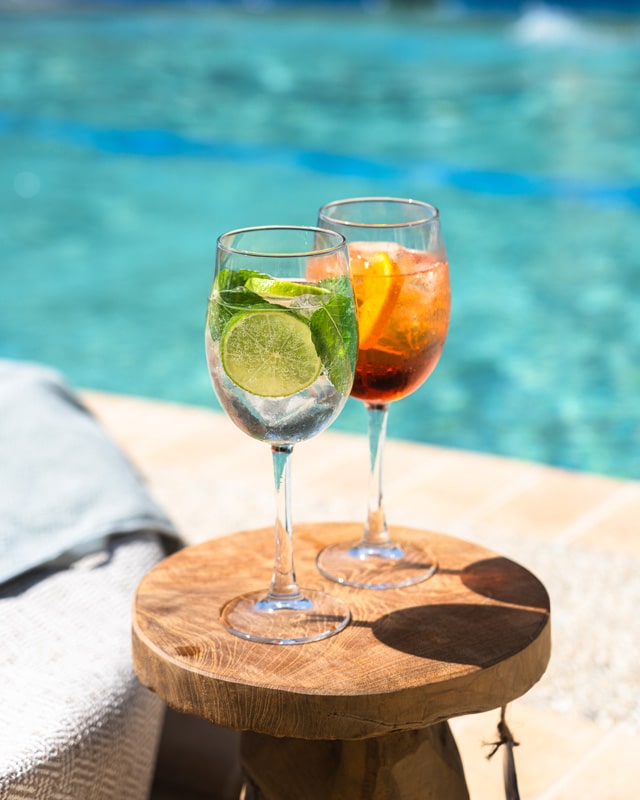 Cocktails by the pool