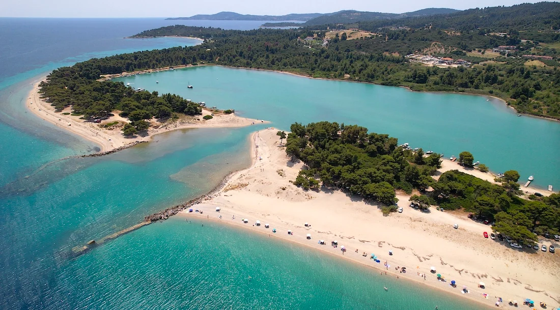 Turquoise lagoon in Halkidiki